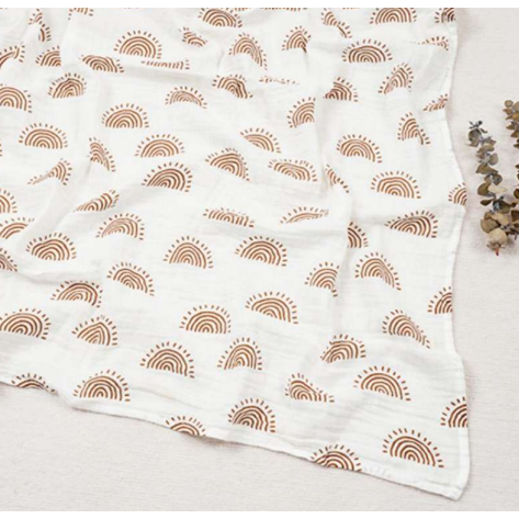 Sunbeam Rainbows Bamboo Muslin Swaddle