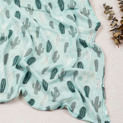 Cactus Cutie Bamboo Muslin Swaddle