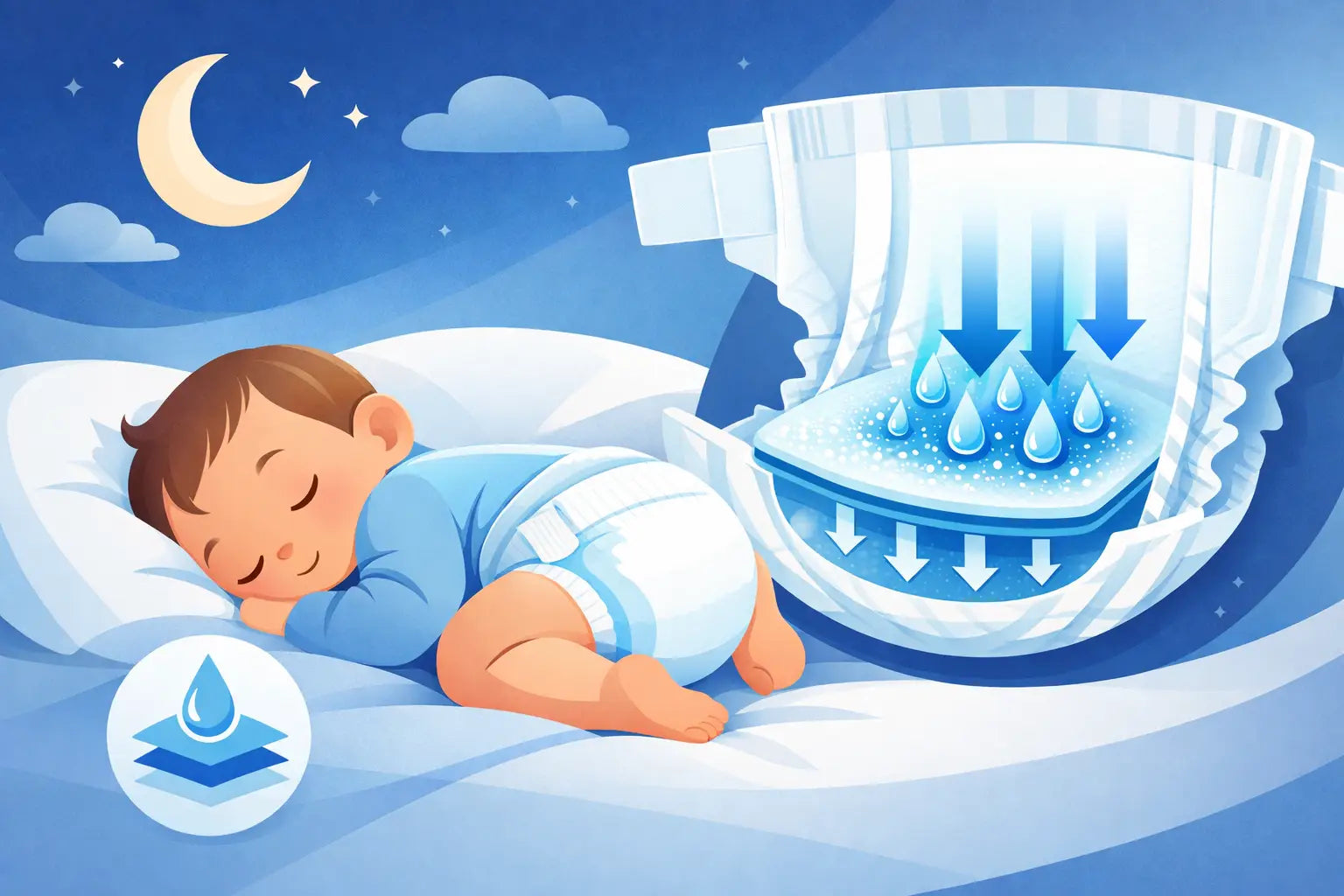 How Overnight Nappy Absorbency Keeps Babies Dry