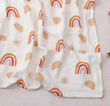 Earthy Rainbows Muslin Swaddle