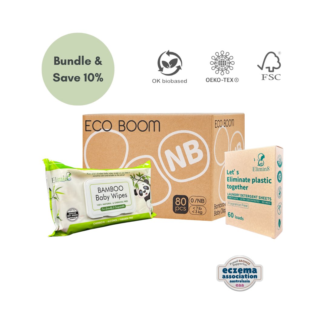 Essentials Bundle - Panda Baby Supplies | Australias Premium Bamboo Eco Nappies & Wipes