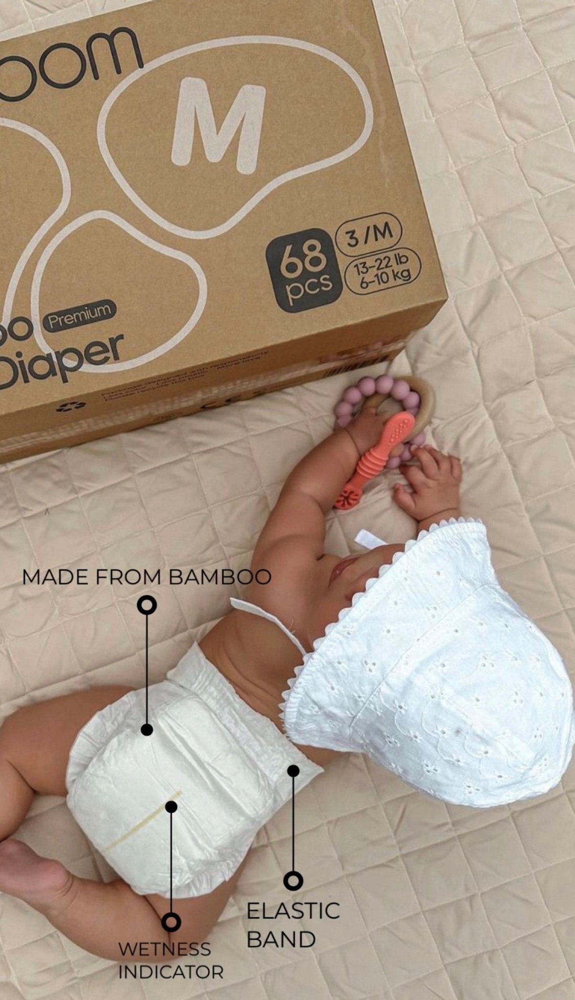 Monthly Box of Eco Nappies & Wipes - Panda Baby Supplies | Australias Premium Bamboo Eco Nappies & Wipes